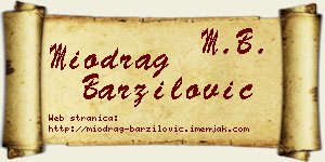 Miodrag Barzilović vizit kartica